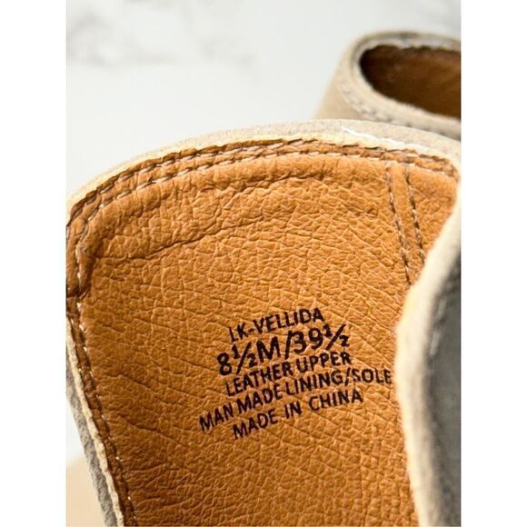 Lucky Brand Boots Womens Size 8.5 Tan Leather Block‎ Heel Pull On Style - Picture 7 of 12